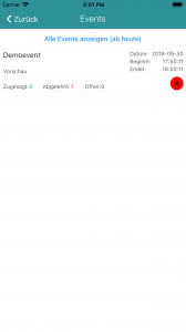 iPhone - Eventliste